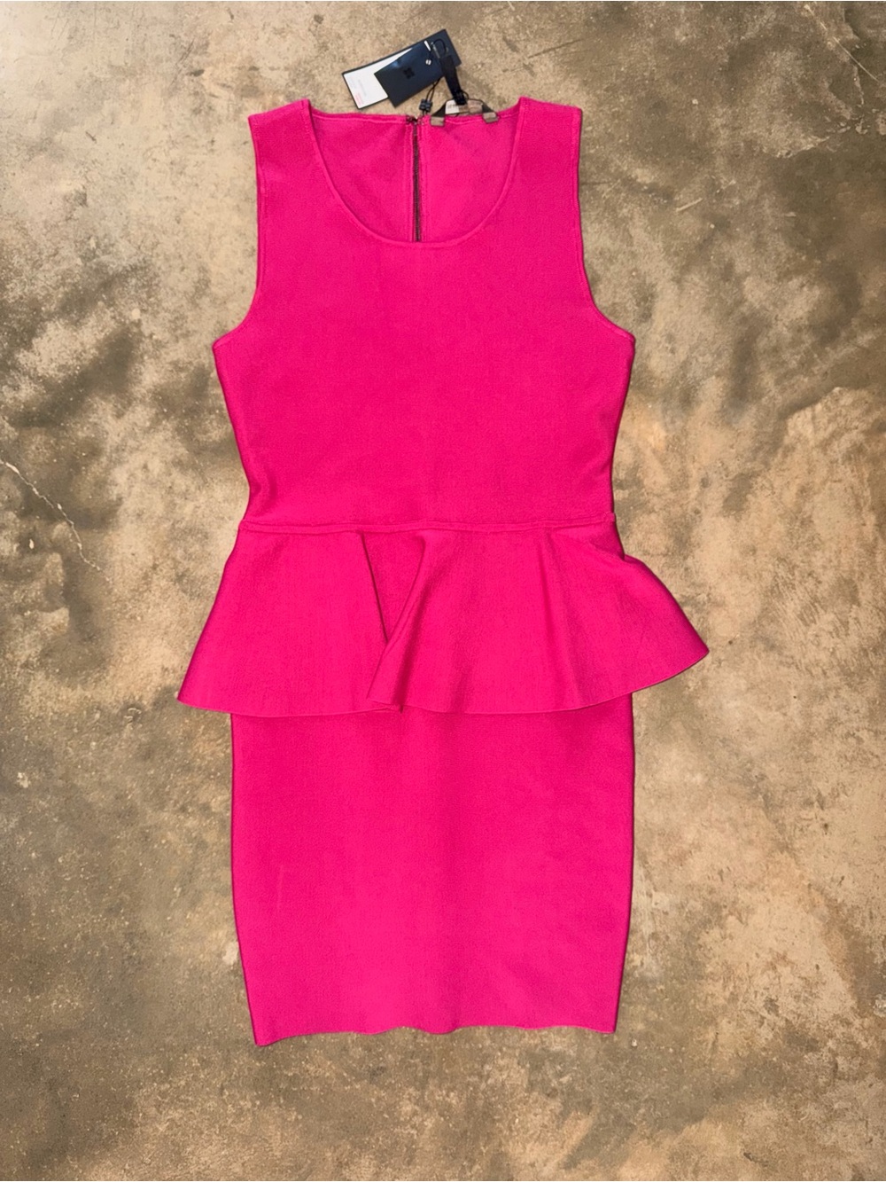 BCBGMaxAzria Francis Boysenberry Bandage Peplum Sheath Dress NWT Medium